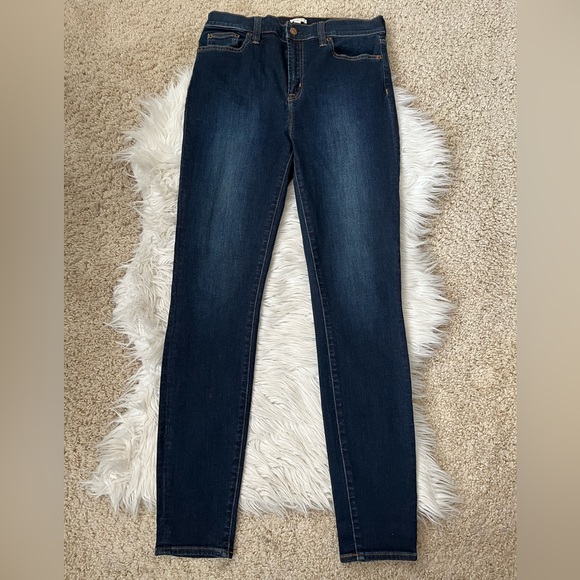 {J. Crew Factory} Stretch High-Rise Skinny Jeans in Blue - Women's 28 - Picture 1 of 10